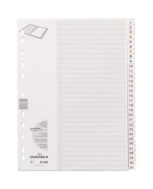 DURABLE Ordnerregister 616002 DIN A4 1-31 geprägte Taben ws