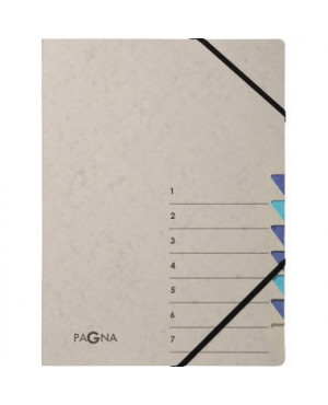 Pagna Ordnungsmappe Easy Grey 44307-02 7 Fächer blau