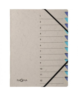 Pagna Ordnungsmappe Easy Grey 44312-02 12 Fächer blau