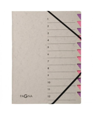 Pagna Ordnungsmappe Easy Grey 44312-10 12 Fächer lila
