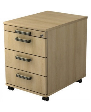 Hammerbacher Rollcontainer Solid VAC30/E/E/SG eiche