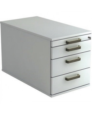 Hammerbacher Rollcontainer Solid VTC30 SG-Griff grau