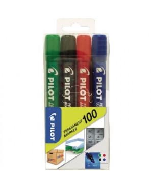 PILOT Permanentmarker SCA-100-S4 4010S4 1mm sortiert 4 St./Pack.