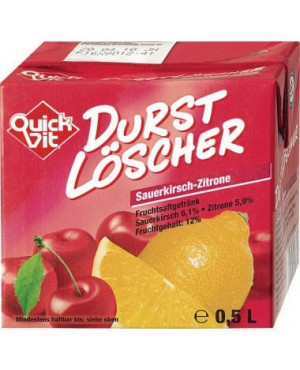 QuickVit Getränk Kirsch-Zitrone 686377 TetraPak 0,5l 12 St./Pack.