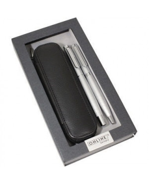 ONLINE Schreibgeräteset 31738 FH/KS/Etui True Silver
