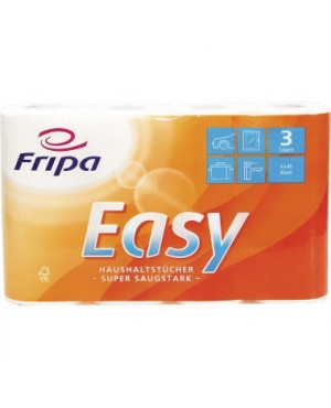 Fripa Küchenrolle EASY 3074003 3lg. 45Bl. Zellstoff hochws 4 St./Pack.