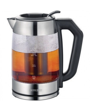 SEVERIN Wasserkocher WK 3477 2.200W 1,7l Glas/Edelstahl