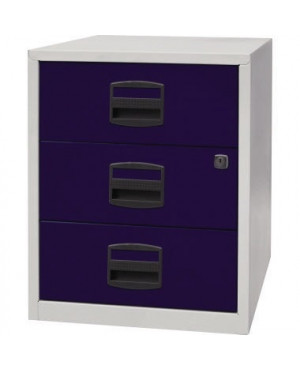 Schubladenschrank PFAM3S505 3Schubfächer lichtgrau/oxfordblau