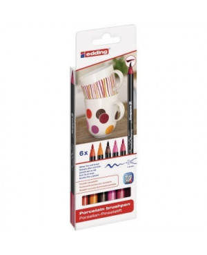 edding Pinselstift 4200 4-4200-6999 Porzellan warm colours 6 St./Pack