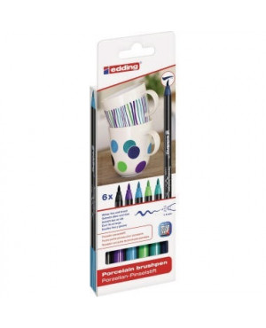 edding Pinselstift 4200 4-4200-6099 Porzellan cool colours 6 St./Pack