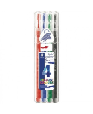 STAEDTLER Fineliner triplus Broad 338 SB4 0,8mm sort. 4 St./Pack.