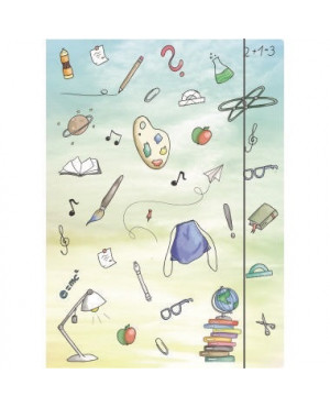 RNK Zeichenmappe Schooldoodle 46308 DIN A4 240x330mm Gummizug Karton