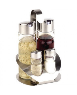 APS Menageset 40478 4teilig Edelstahl Glas