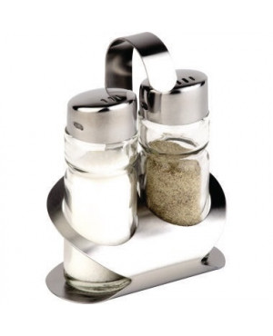 APS Menageset 40470 3teilig Edelstahl Glas