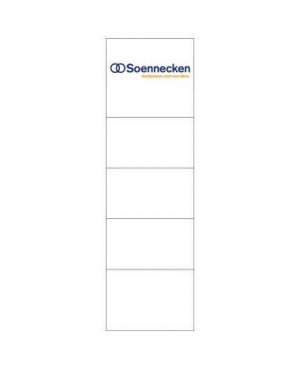 Soennecken Einsteckrückenschild 3349 breit/kurz weiß 10 St./Pack.