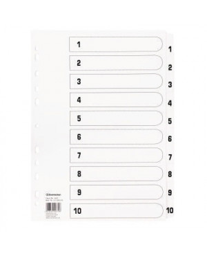 Soennecken Register Mylar 1605 1-10 weiß