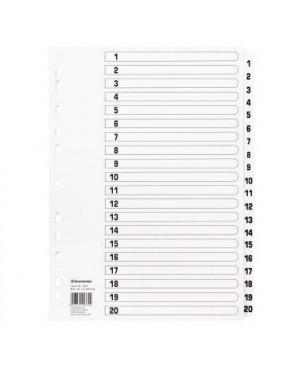 Soennecken Register Mylar 1607 1-20 weiß