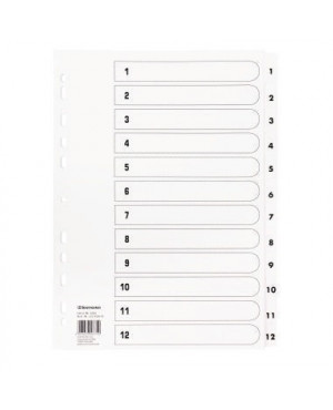 Soennecken Register Mylar 1606 1-12 weiß