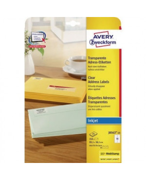 Avery Zweckform Etikett QuickPEEL J8563-25 transparent 350 St./Pack.