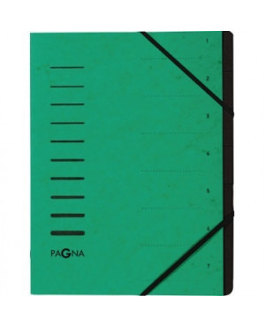 PAGNA Ordnungsmappe 40058-03 DIN A4 7Fächer Pressspan grün