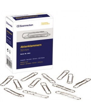 Soennecken Aktenklammer 1061 50mm gewellt verzinkt 100 St./Pack.