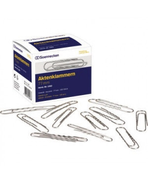Soennecken Aktenklammer 1062 77mm gewellt verzinkt 100 St./Pack.