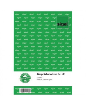 Sigel Gesprächsnotiz GE513 DIN A5 50Blatt gelb