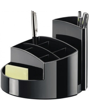 HAN Stifteköcher RONDO 17460-13 9Fächer Polystyrol schwarz