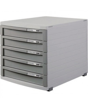 HAN Schubladenbox CONTUR 1505-19 DIN B4 5Schubfächer dunkelgrau