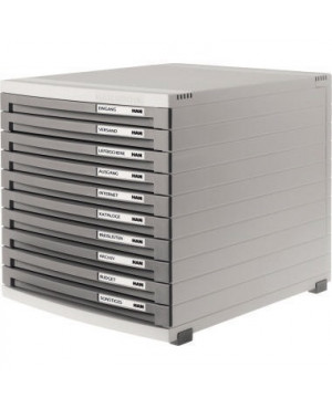 HAN Schubladenbox CONTUR 1510-19 DIN B4 10Schubfächer dunkelgrau