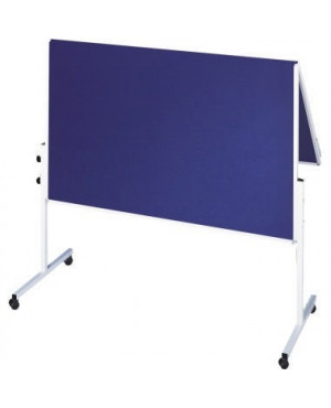Soennecken Moderationswand 4869 klappbar Filz blau inkl. Rollen