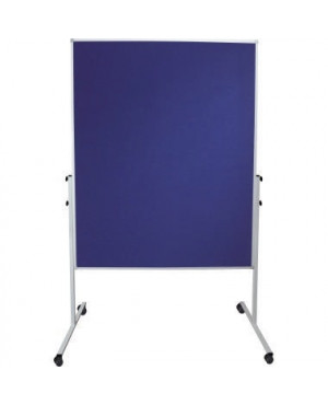 Soennecken Moderationswand 4867 120x150cm Filz blau inkl. Rollen