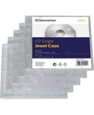 Soennecken CD/DVD Jewel Case 4712 Kunststoff transparent 5 St./Pack.