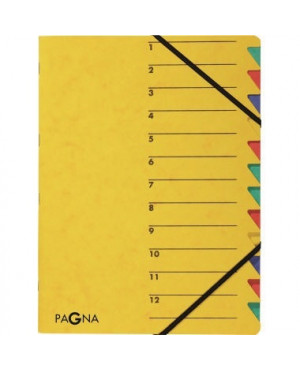 PAGNA Ordnungsmappe EASY 24131-05 DIN A4 12Fächer Pressspan gelb