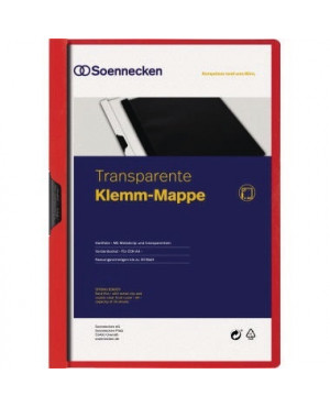 Soennecken Klemmmappe 3316 DIN A4 bis 30Blatt PVC rot