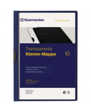 Soennecken Klemmmappe 3317 DIN A4 bis 30Blatt PVC blau