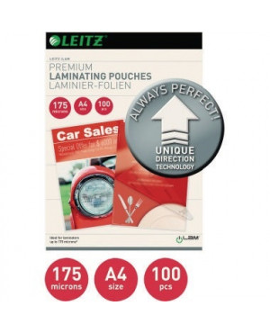 Leitz Laminierfolie A4 UDT 74830000 175mic glasklar 100 St./Pack.
