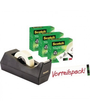 Scotch Klebefilm C38SM3S 19mmx33m + 1 Tischabroller gratis