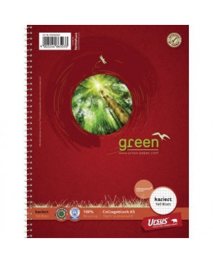 Ursus Collegeblock Green 608592020 DIN A5 70g kariert 160Blatt