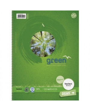 Ursus Collegeblock Green 608570020 DIN A4 70g kariert weiß 80Blatt