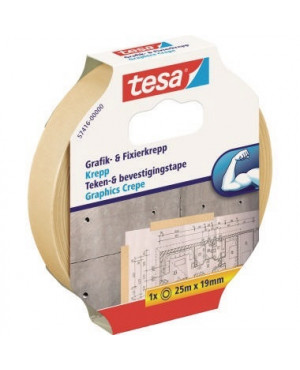 tesa Fixierband 57416-00000 19mmx25m Papier beige