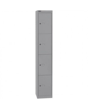 Bisley Garderobenschrank Office CLK124355 4Fächer silber