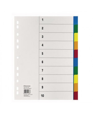 Soennecken Register 1531 DIN A4 blanko 10teilig PP farbig