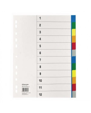 Soennecken Register 1532 DIN A4 blanko 12teilig PP farbig