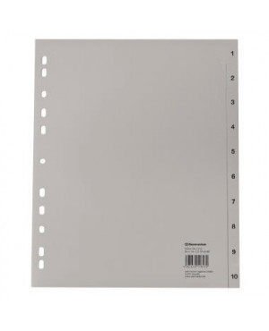 Soennecken Register 2132 DIN A4 1-10 volle Höhe Überbreite PP grau