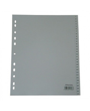 Soennecken Register 2135 DIN A4 1-31 volle Höhe Überbreite PP grau