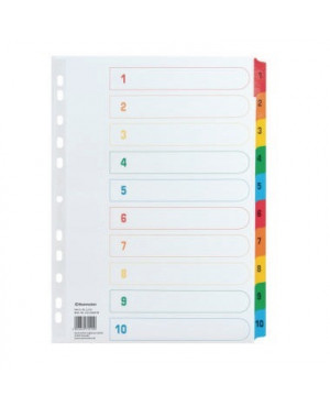 Soennecken Register 1579 DIN A4 1-10 volle Höhe Karton farbig