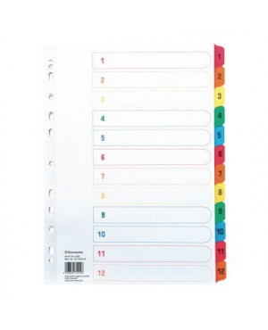 Soennecken Register 1580 DIN A4 1-12 volle Höhe Karton farbig