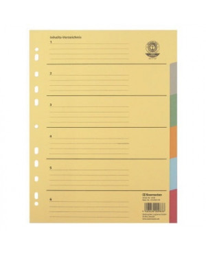 Soennecken Register 1528 DIN A4 blanko volle Höhe Recycling farbig
