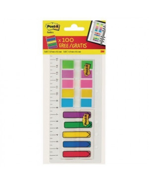 Post-it Haftstreifen Index 683684LP Lineal sortiert 200 St./Pack.